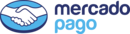 Logomarca da plataforma de pagamento, usado para 
                    doações, denominado 'Mercado Pago. A figura é formada por um desenho à esquerda, composta por 
                    um desenho elíptico de borda azul escuro e fundo azul claro e dentro dele um desenho de dois 
                    antebraços de duas pessoas se apertando as mãos. À direita há a palavra, em letras minúsculas,
                    'mercado', na cor azul escuro, e abaixo desta, a palavra 'pago', em letras minúsculas e na cor
                    azul claro. As figuras citadas estão sobre um fundo banco.